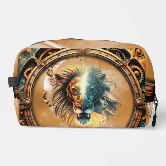 Neceser Dualidad de fuerza, el león y la mujer. (Anverso)