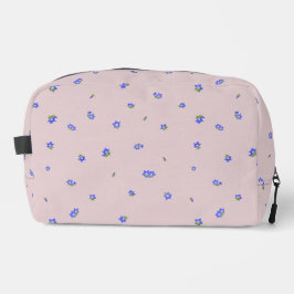 Neceser Dusty Pink Japanese Gentian Floral Pattern