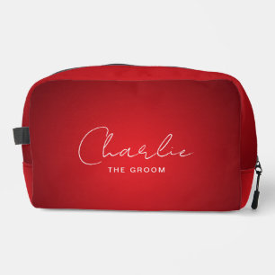 Neceser El Boda Rojo El Groom Personalizado