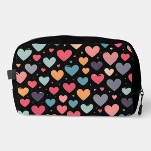 Neceser El día de San Valentín de corazones coloridos