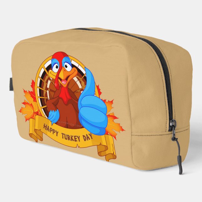 Neceser El otoño de SlipperyJoe's Happy Turkey Day deja al (Esquina derecha)