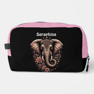 Neceser Elefante vibrante con estampado floral