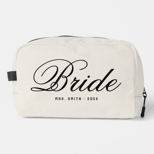 Neceser Elegant Script Modern Custom Bride (Anverso)