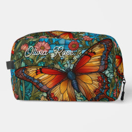 Neceser Elegant stain glass butterfly garden