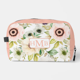 Neceser Elegante Floral Personalizada Monograma Viaje Rosa