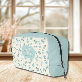 Neceser Elegante Floral Preppy Cottagecore Marfil Azul Sua