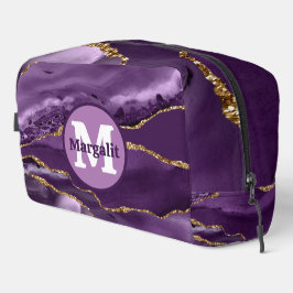Neceser Elegante Kit Dopp de Ágata con Purpurina Dorada