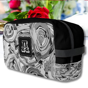 Neceser Elegante Moda Color Gris Plateado Diseño Negro + M