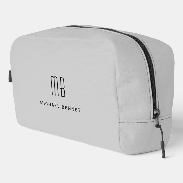 Neceser Elegante Monograma Gris (Esquina derecha)