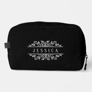 Neceser Elegante monograma personalizado, negro