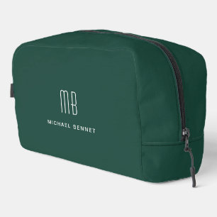 Neceser Elegante Monograma Verde Esmeralda
