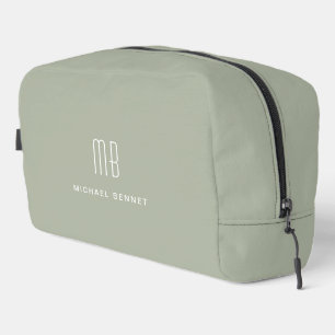 Neceser Elegante Monogramed Sage Green