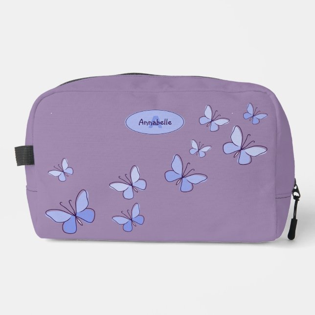 Neceser Elegante morado azul mariposa Kaleidoscope Violeta (Anverso)