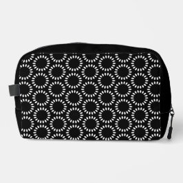 Neceser Elegante patrón de mandala de pétalos en blanco y 