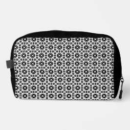 Neceser Elegante patrón geométrico en blanco y negro