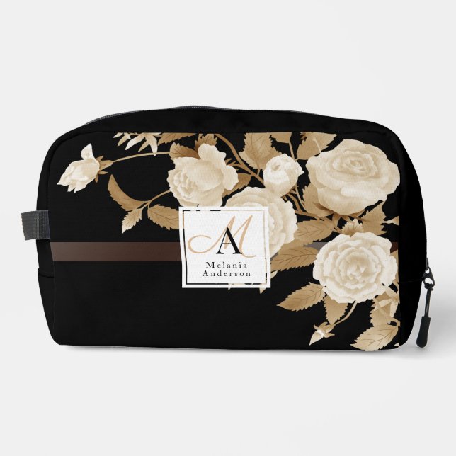 Neceser Elegante Rosa Oro Negro Monograma (Anverso)