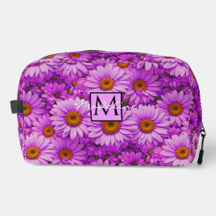 Neceser Elegantes daisias florales de magenta rosa oscuro