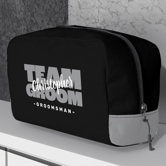Neceser Equipo Groom Groomsman Boda Guay Retro Regalo negr (Subido por el creador)