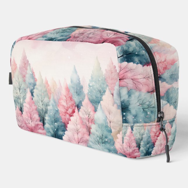Neceser Escena invernal de árboles de aves marinas y rosas (Esquina derecha)