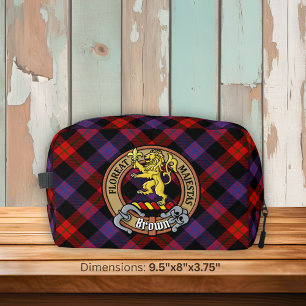 Neceser Escudo de armas del Clan Brown sobre Tartán