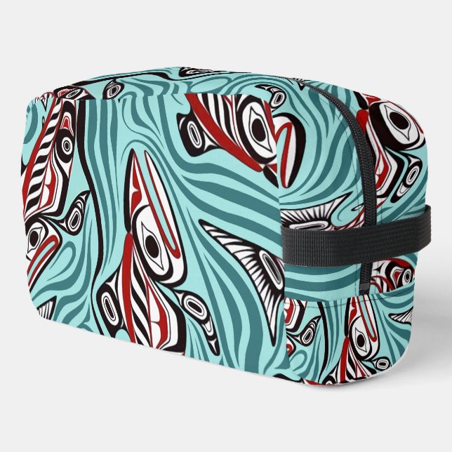 Neceser Espíritu de arte Salmon Haida Pacífico Nativo del  (Esquina izquierda)