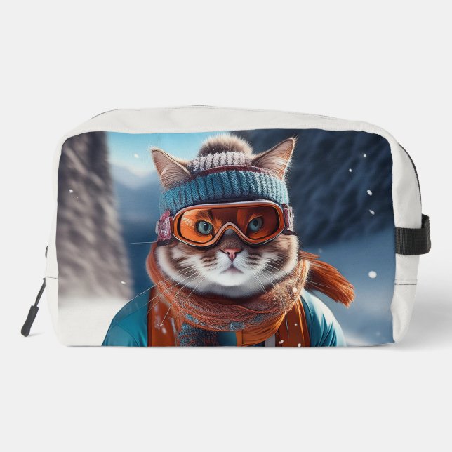 Neceser Esquí de gato en los alpes nevados (Reverso )