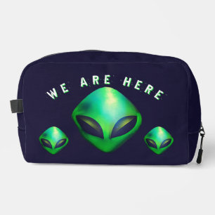 Neceser "Estamos Aquí" cabeza de alienígena verde