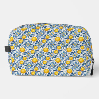Neceser Estampa botánica de limón azul y amarillo de veran