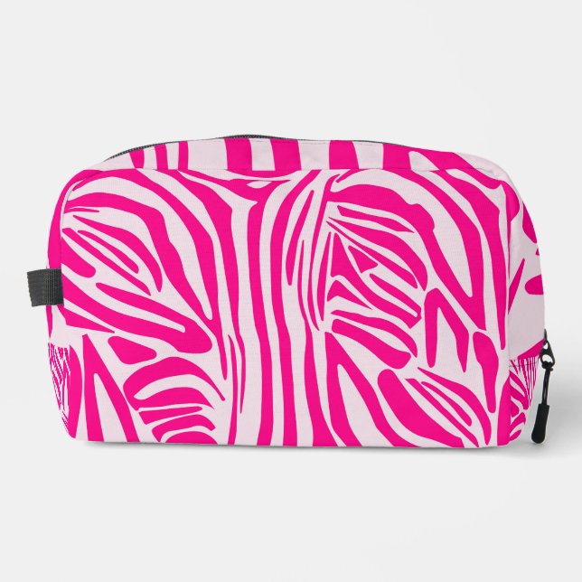 Neceser Estampado de cebra rosa (Anverso)