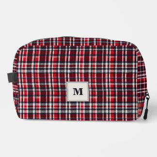 Neceser Estilo de Cuadro Escocés Monogramado con Estilo