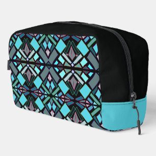 Neceser Estilo Mosaico Turquesa y Negro