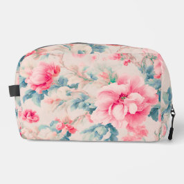 Neceser Exquisito suave flor rosa y hojas de Cerulean