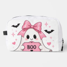Fantasma Coquette de Halloween con lazo rosa