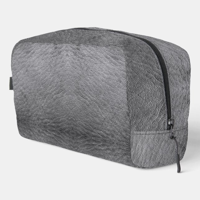 Neceser Faux Gray Leather (Esquina derecha)