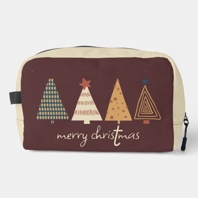 Neceser Feliz Navidad Árboles Brown (Anverso)