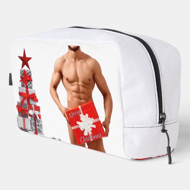 Neceser Feliz Navidad SlipperyJoe regalo rojo blanco plata (Esquina derecha)