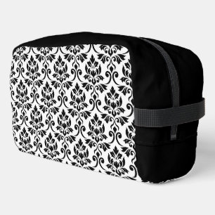 Neceser Feuille Damask Gran patrón negro en blanco