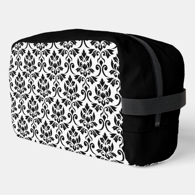 Neceser Feuille Damask Gran patrón negro en blanco (Esquina izquierda)
