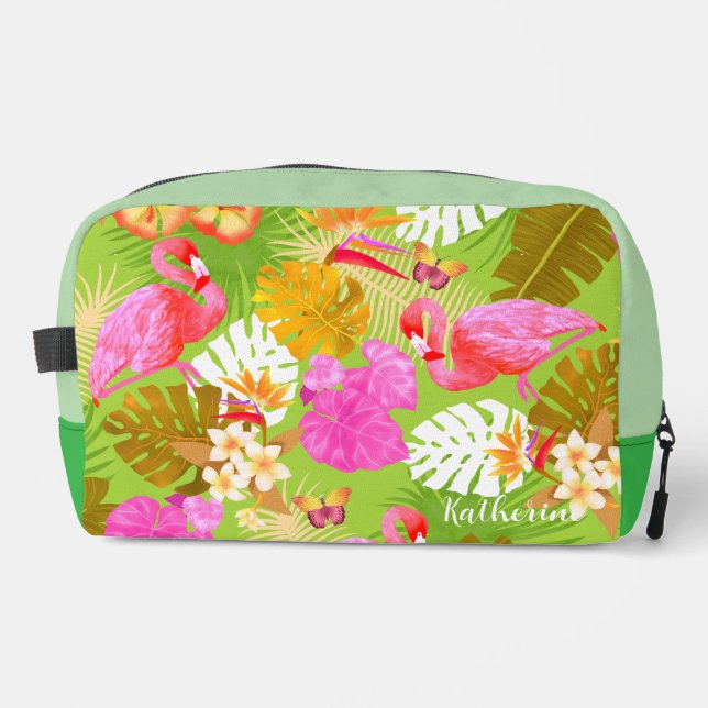 Neceser Flamingo Garden Bright Green (Anverso)