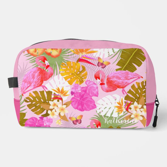 Neceser Flamingo Garden Rosa (Anverso)