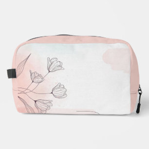 Neceser Flora de acuarela rosa romántica