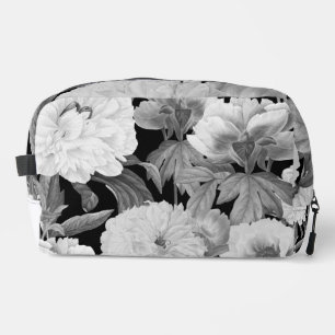 Neceser Floral acuarela de color negro y blanco