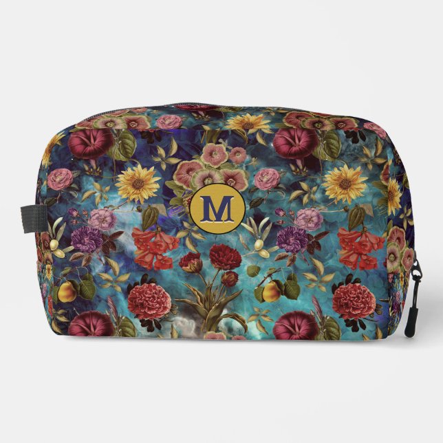 Neceser Floral azul vintage (Anverso)