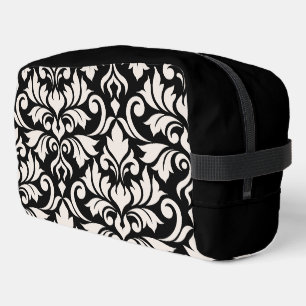 Neceser Florecer arte Damask que yo crema en negro