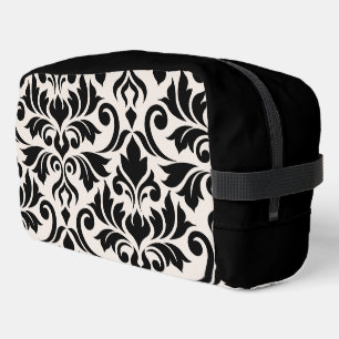 Neceser Florecer Damask arte I negro en crema
