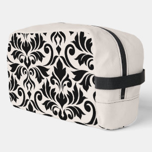 Neceser Florecer Damask arte I negro en crema