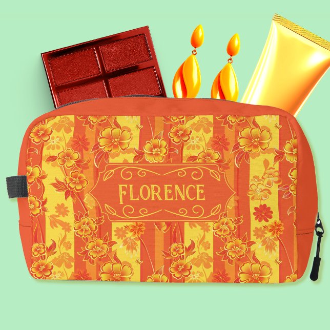 Neceser Florencia floral amarilla y naranja (Subido por el creador)