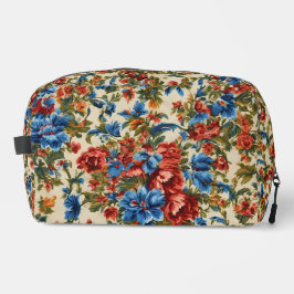 Neceser Flores azules y rojas exuberantes italianas con ho