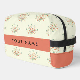 Neceser Flores azules y rojas, rojas, tu nombre