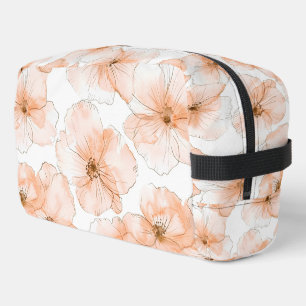 Neceser Flores blancas de melocotón naranja